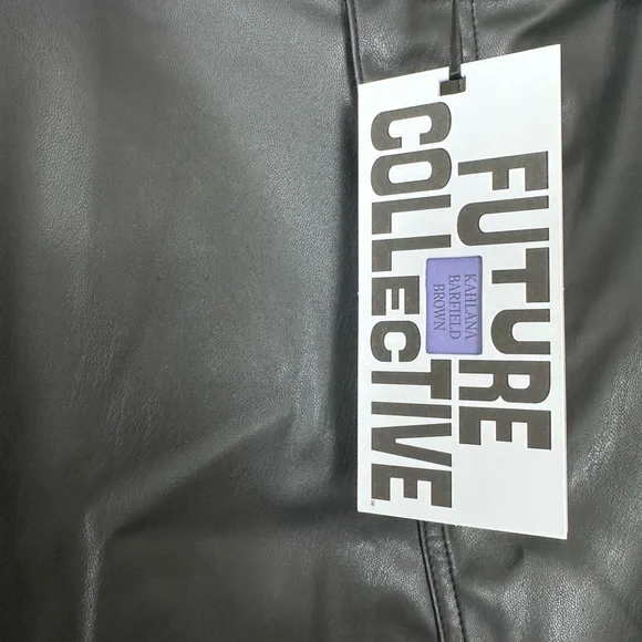 Black, faux leather mini. - Picture 2 of 4